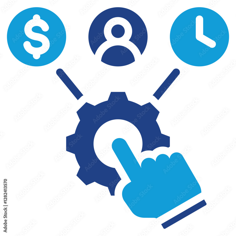 Resource Allocation Dual Tone Icon Resource Allocation Dual Tone Icon
