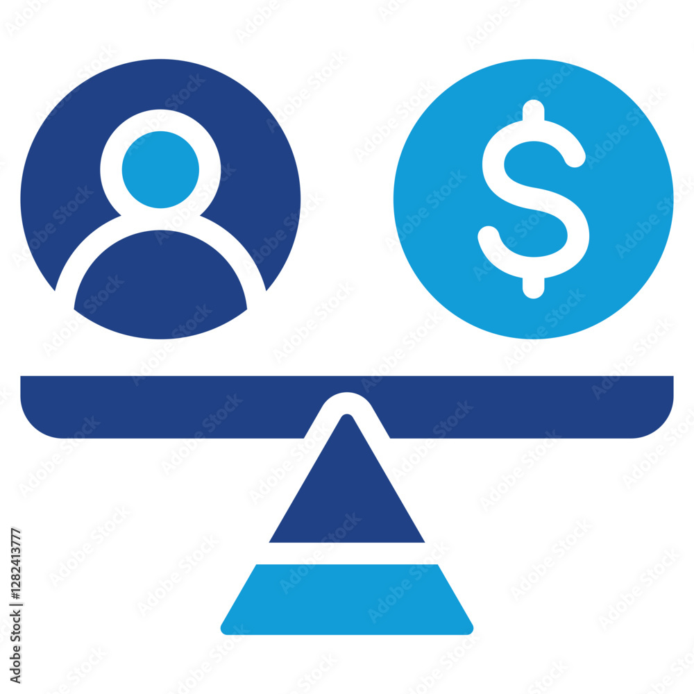 Resource Leveling Dual Tone Icon Resource Leveling Dual Tone Icon