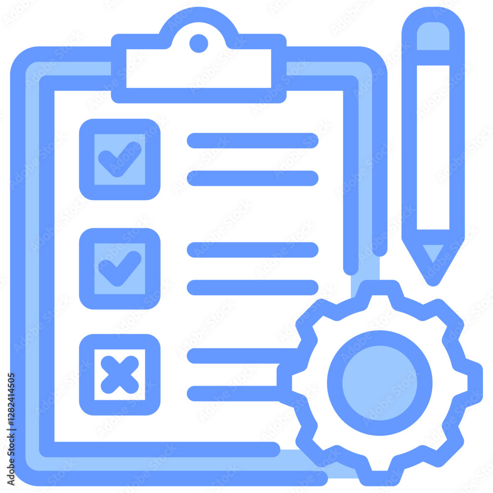 Project Charter Lineal Blue Icon