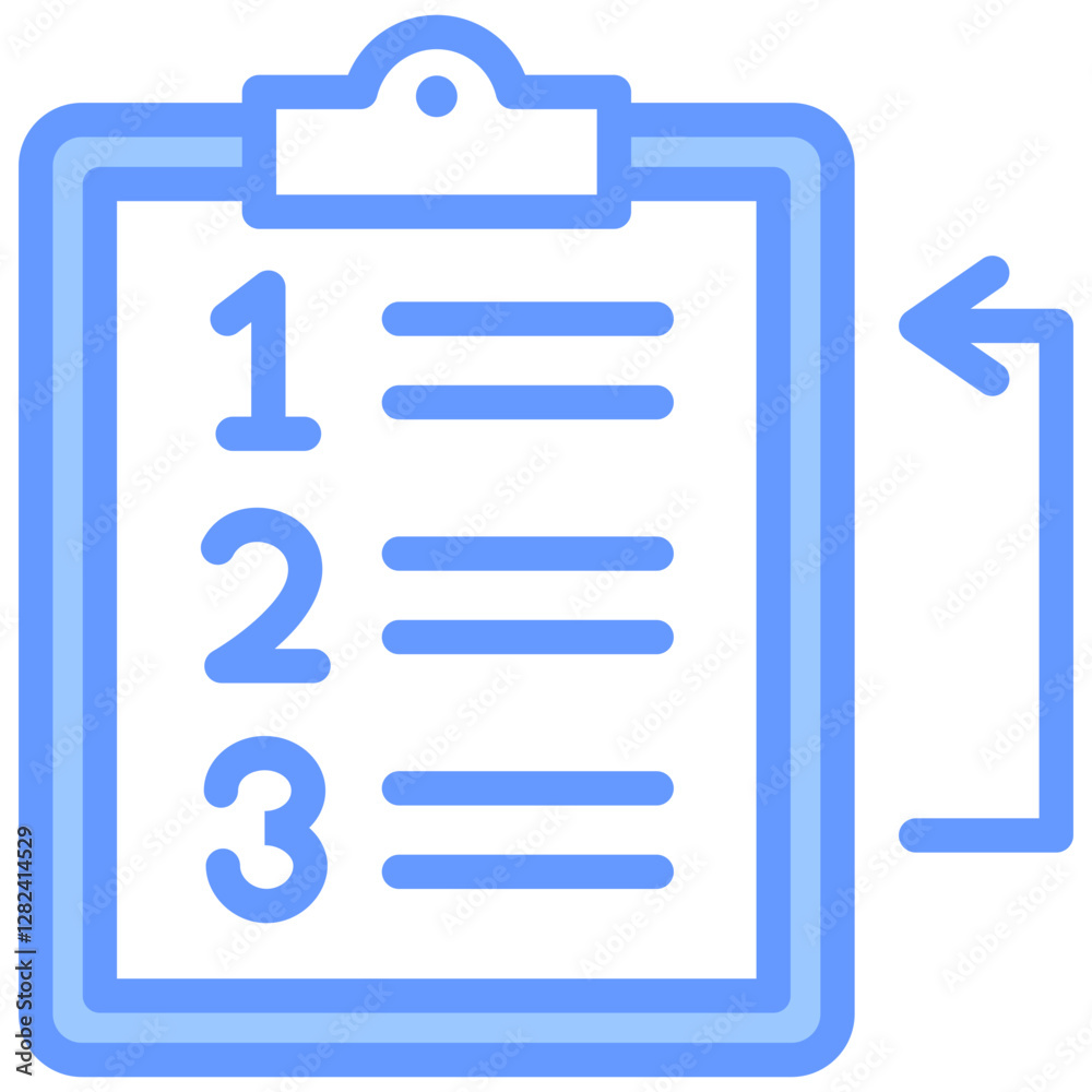 Task Prioritization Lineal Blue Icon Task Prioritization Lineal Blue Icon