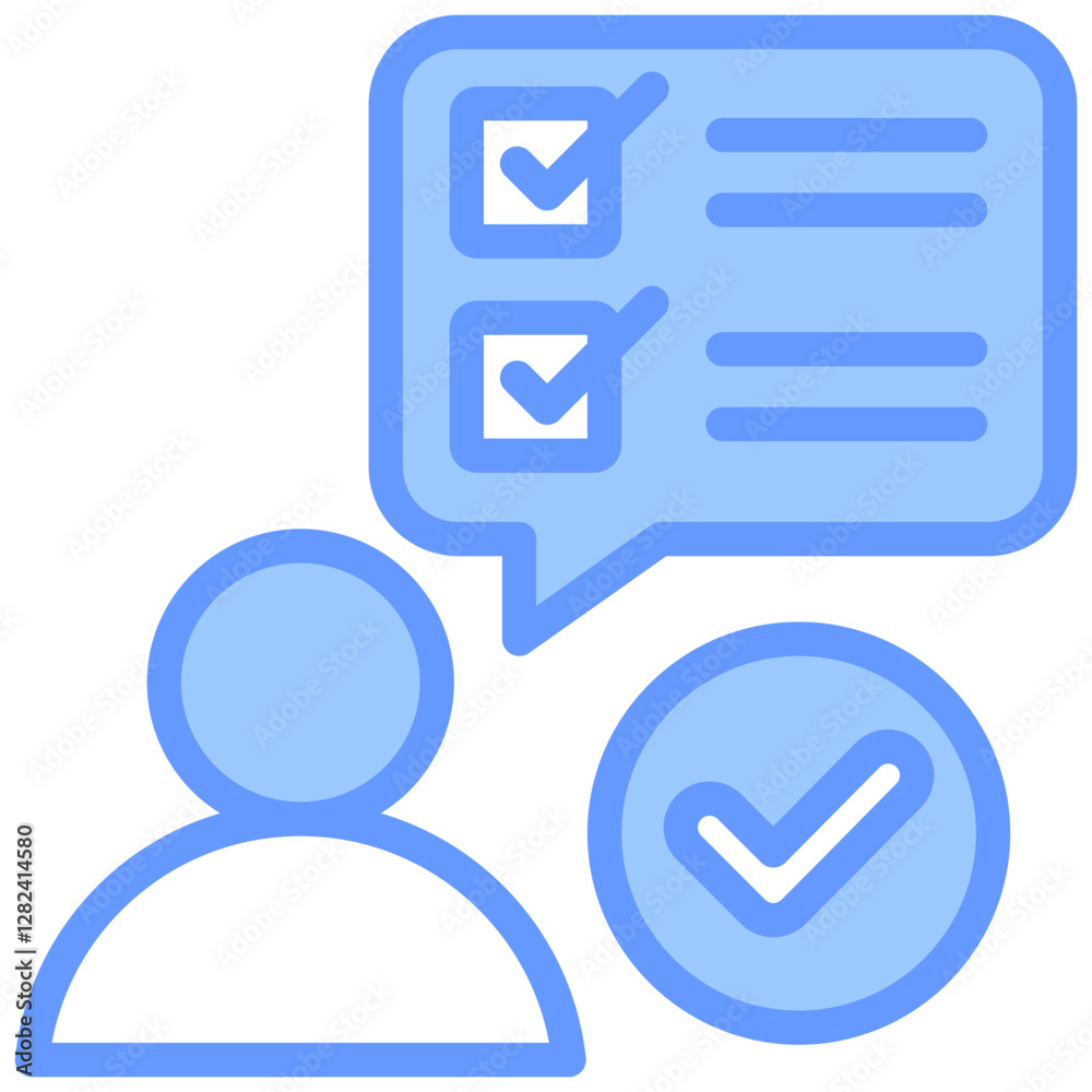 Communication Plan Lineal Blue Icon Communication Plan Lineal Blue Icon