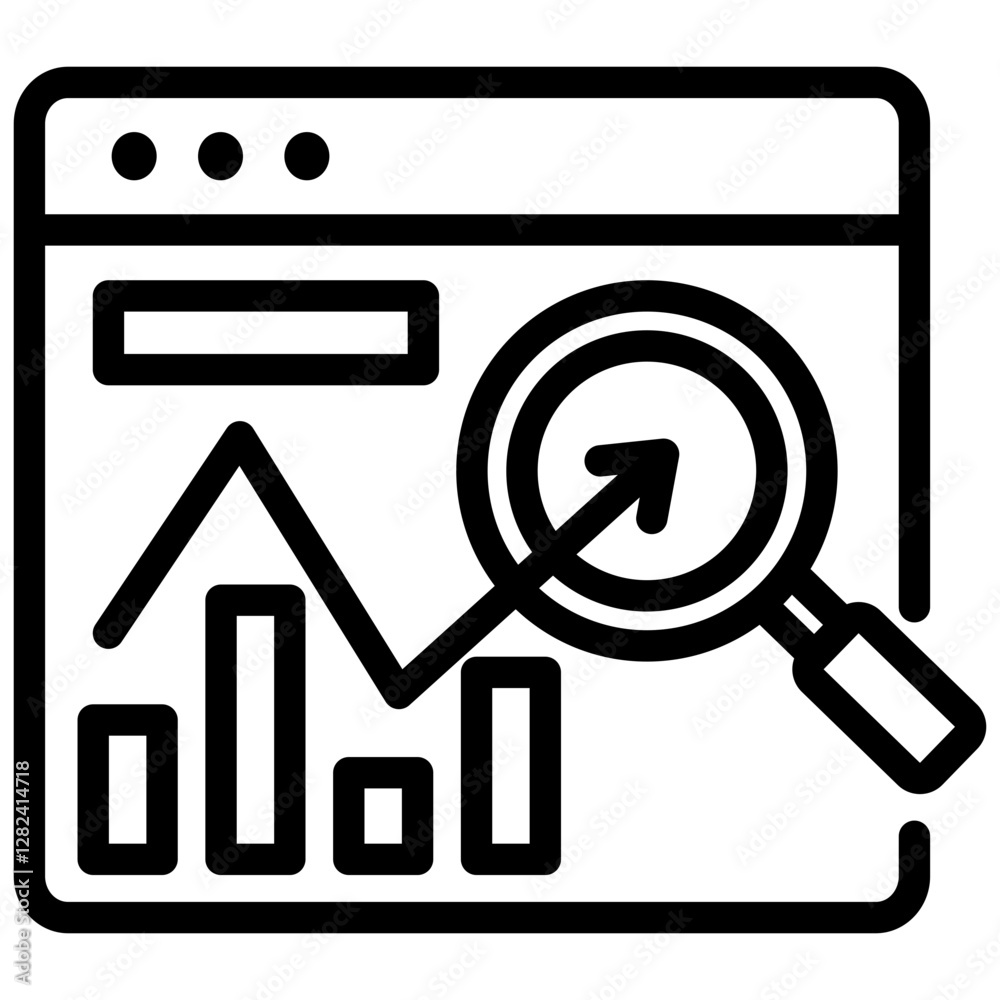 Statistical Analysis Outline Icon Statistical Analysis Outline Icon