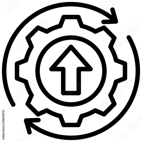 Continuous Improvement Outline Icon