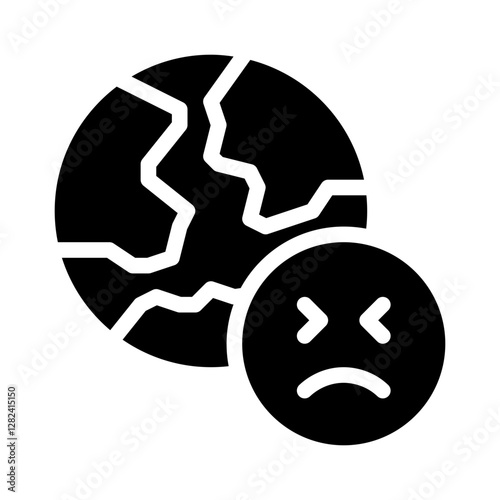 Earth glyph icon