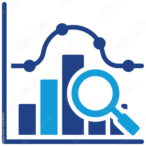 Histogram Analysis Dual Tone Icon