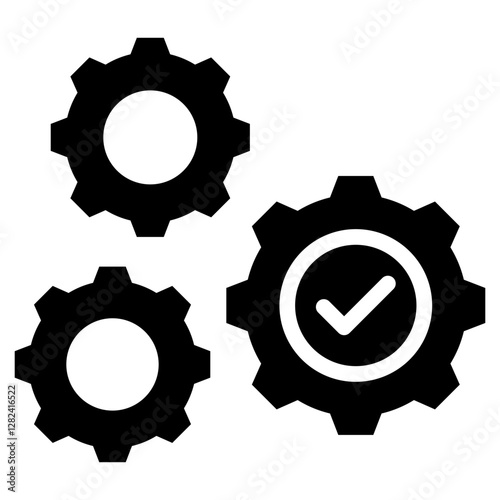 Process Validation Solid Black Icon