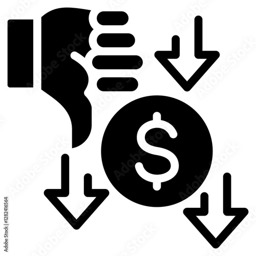 Cost Of Poor Quality Solid Black Icon