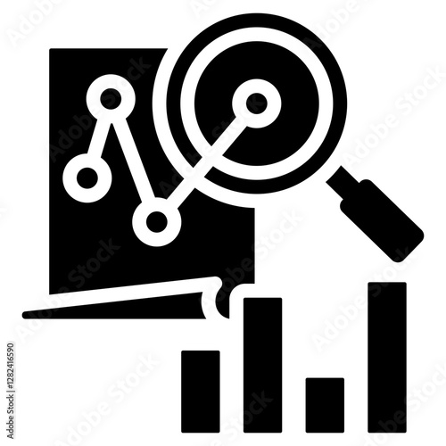 Quantitative Analysis Solid Black Icon