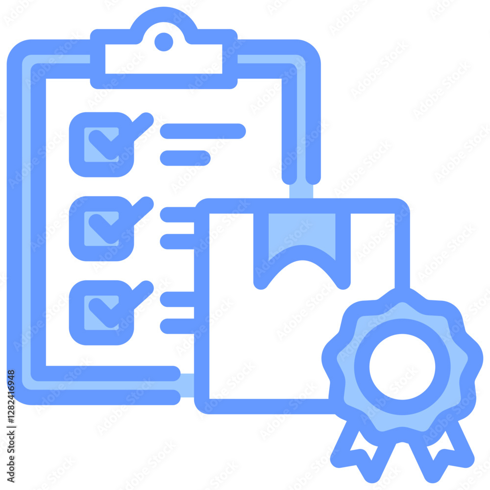 Critical To Quality Lineal Blue Icon Critical To Quality Lineal Blue Icon