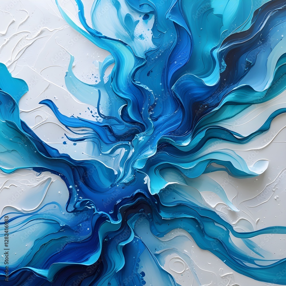 Obraz premium Vibrant blue abstract