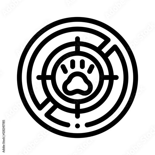 anti poaching line icon