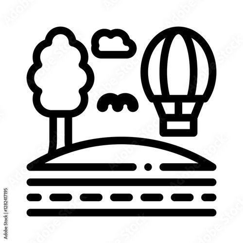 eco tourism line icon