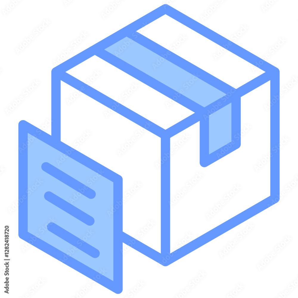 Packaging And Labeling Lineal Blue Icon Packaging And Labeling Lineal Blue Icon