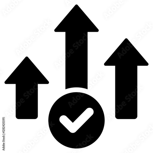 Competitive Advantage Solid Black Icon
