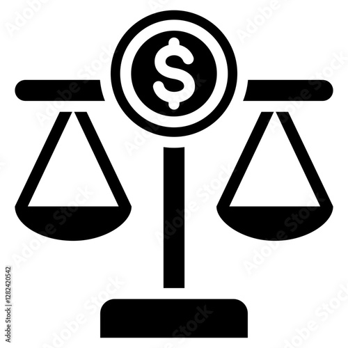 Financial Stability Solid Black Icon