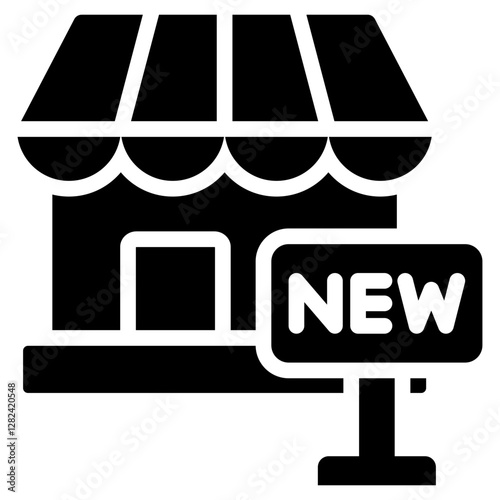 New Market Solid Black Icon
