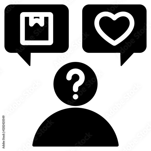 Customer Needs Solid Black Icon