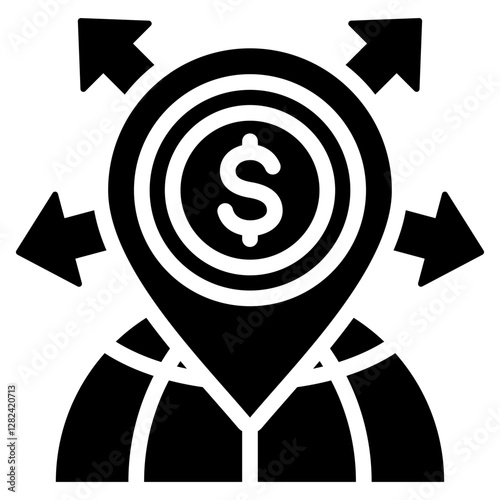 Business Expansion Solid Black Icon