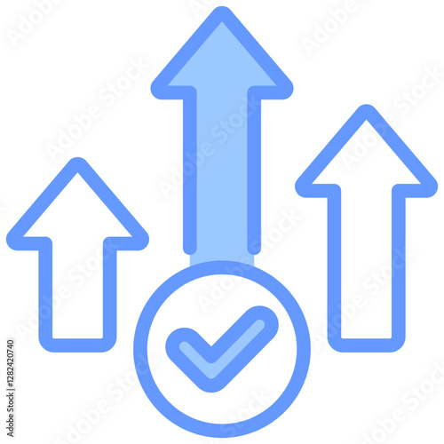 Competitive Advantage Lineal Blue Icon