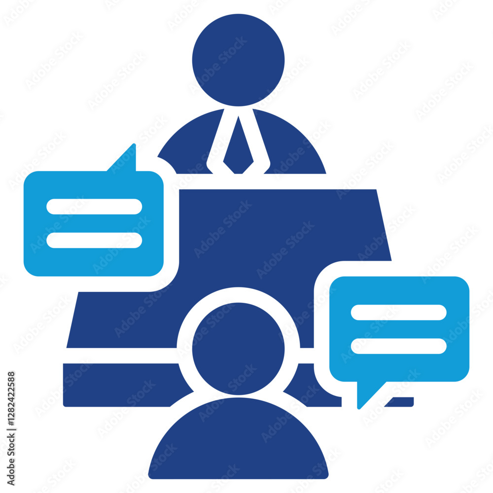 Interview Dual Tone Icon Interview Dual Tone Icon