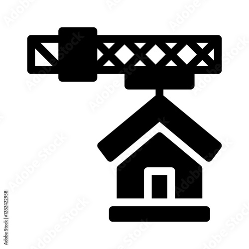 home construction glyph icon