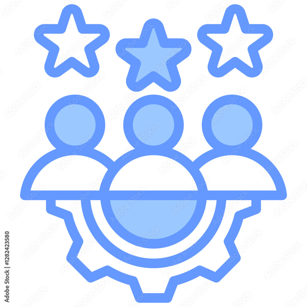Employment Branding Lineal Blue Icon Employment Branding Lineal Blue Icon