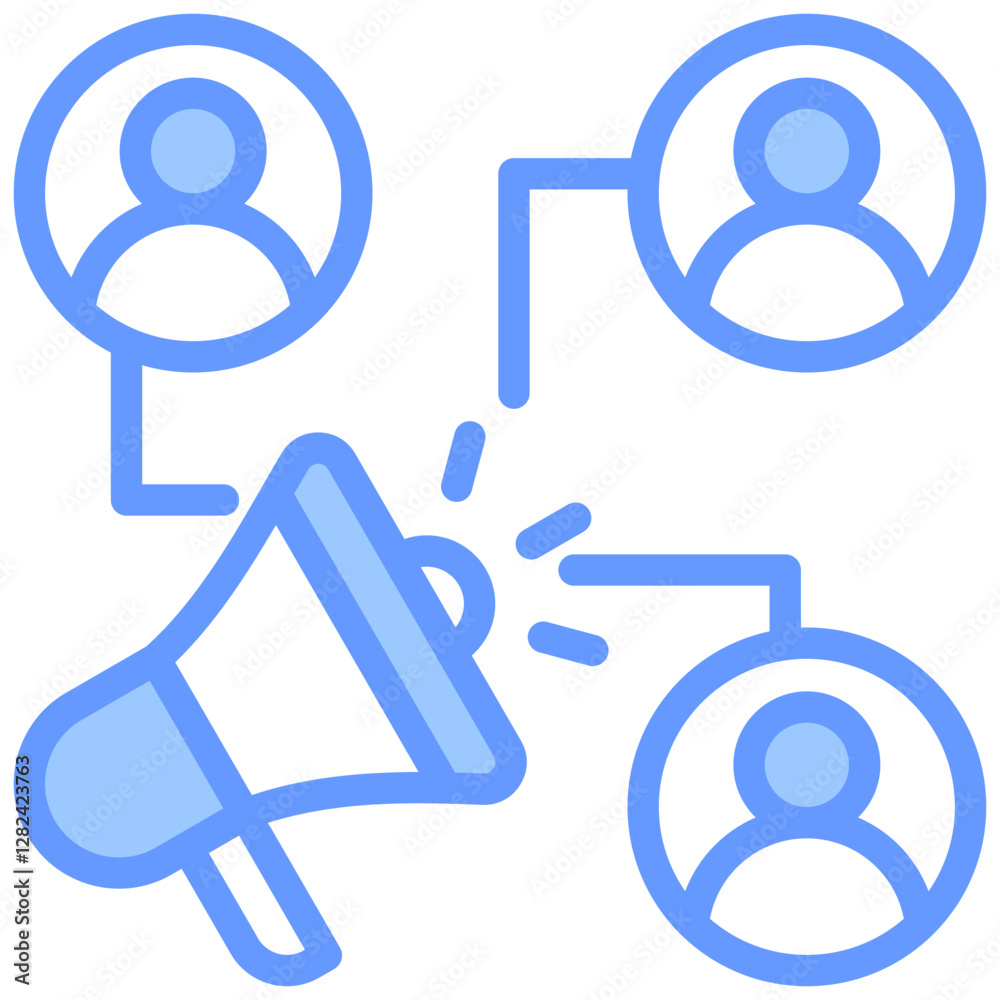 Referral Program Lineal Blue Icon Referral Program Lineal Blue Icon