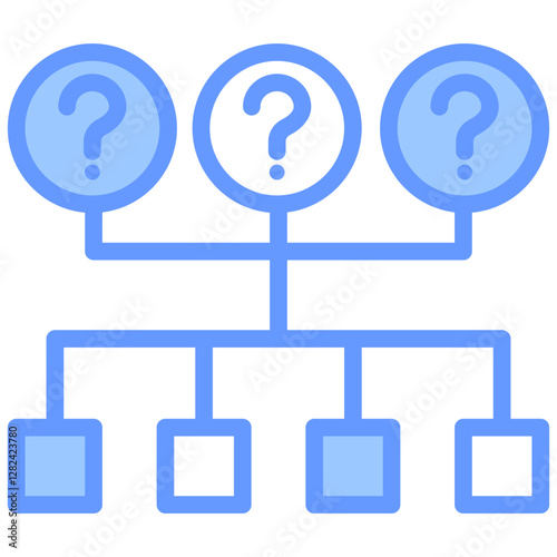 Position Forecasting Lineal Blue Icon