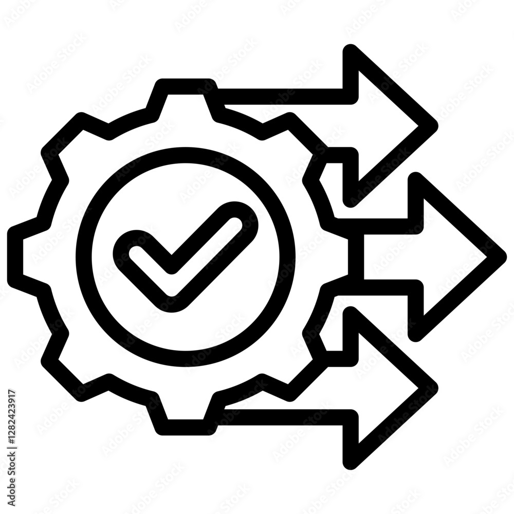 Process Optimization Outline Icon Process Optimization Outline Icon