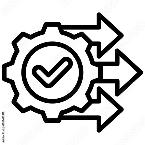 Process Optimization Outline Icon