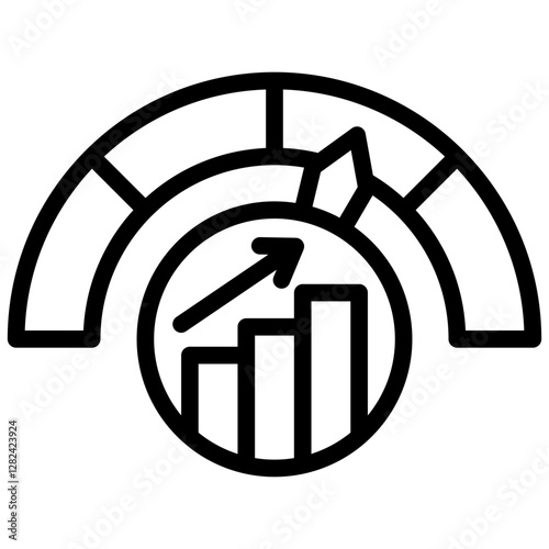 Performance Measurement Outline Icon