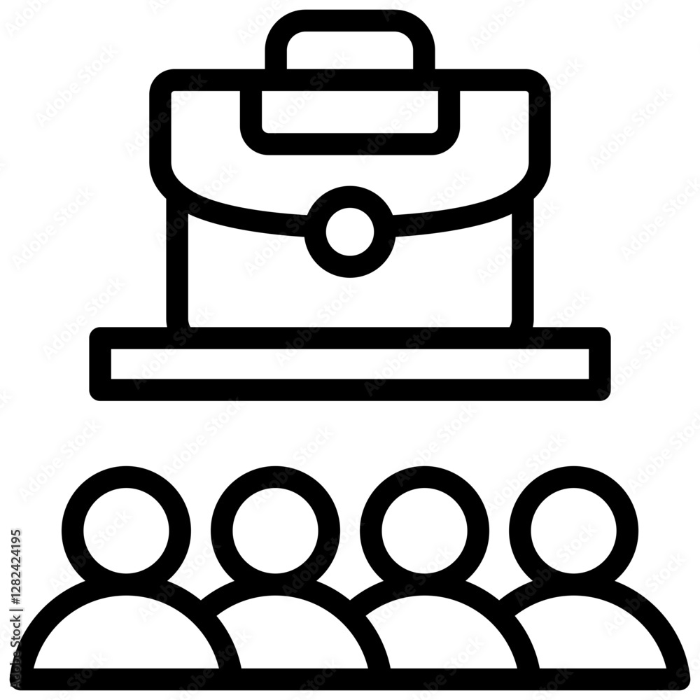 Total Employee Involvement Outline Icon Total Employee Involvement Outline Icon