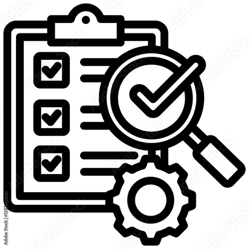 Inspection Testing Outline Icon