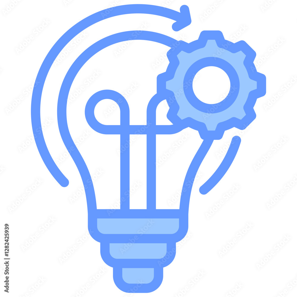 Lean Management Lineal Blue Icon Lean Management Lineal Blue Icon