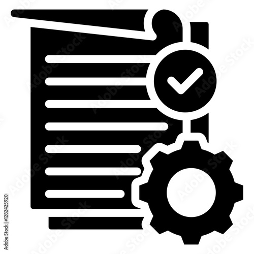 Process Documentation Solid Black Icon