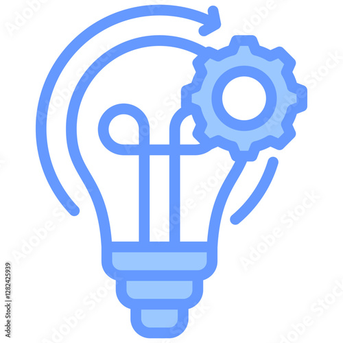 Lean Management Lineal Blue Icon