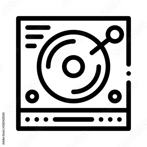 DJ line icon