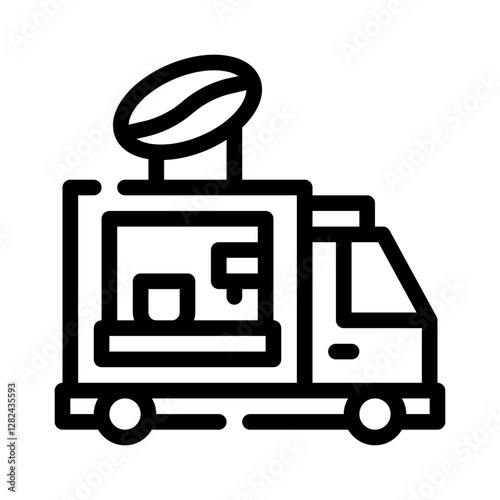 coffee truck line icon