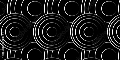 abstract graphic round targets Overlapping circular Circle background. Black and white style pattern. Concentric circulation. Vector illustration. Circle black earthquake icon. Round vibration eps10. 