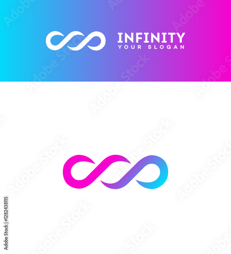 Infinity Logo Design Gradient, Symbol, Endless, Loop, Abstract, Modern, Brand, Icon
