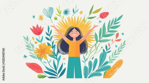 Happiness is letting go, Happiness concept artwork illustrating the idea of letting go of limiting beliefs in a high-fidelity format.