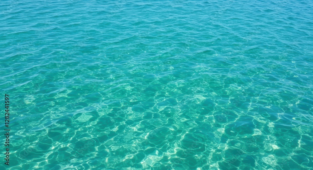 Calm turquoise ocean water creating serene atmosphere.