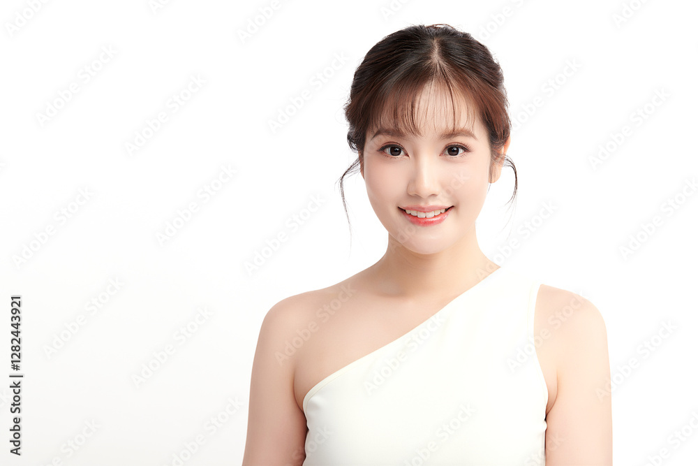 Beautiful young asian woman with clean fresh skin on white background, Face care, Facial treatment, Cosmetology, beauty and spa, Asian women portrait. Beautiful young asian woman with clean fresh skin on white background, Face care, Facial treatment, Cosmetology, beauty and spa, Asian women portrait.