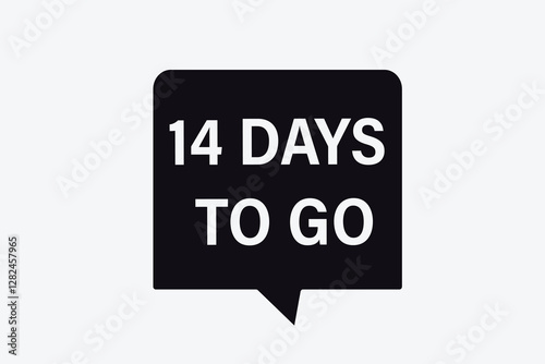 14 days to go, sale countdown vector symbol, clock, time,  background, template 14 days to go, countdown, sticker, left banner, business, sale, label button
