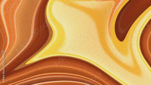 A warm abstract digital artwork with flowing caramel, gold, and amber tones, creating a smooth, fluid pattern that evokes a sense of richness, depth, and organic movement.