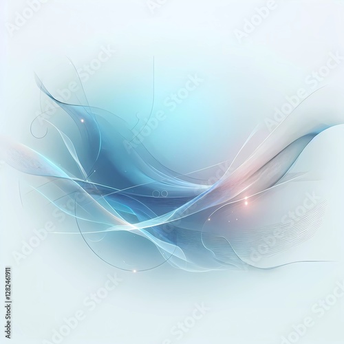 Abstract minimalist watercolor modern holographic background with sci-fi atmosphere 