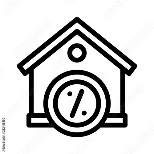 mortgage rates line icon