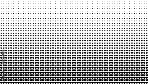 black and white halftone heart background