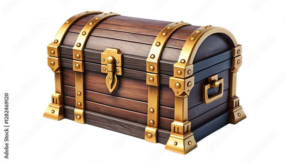 Wooden treasure chest 3d game icon png Wooden treasure chest 3d game icon png