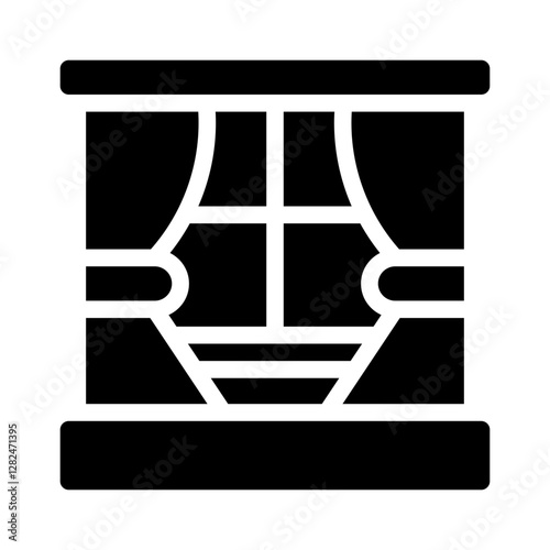 curtains glyph icon